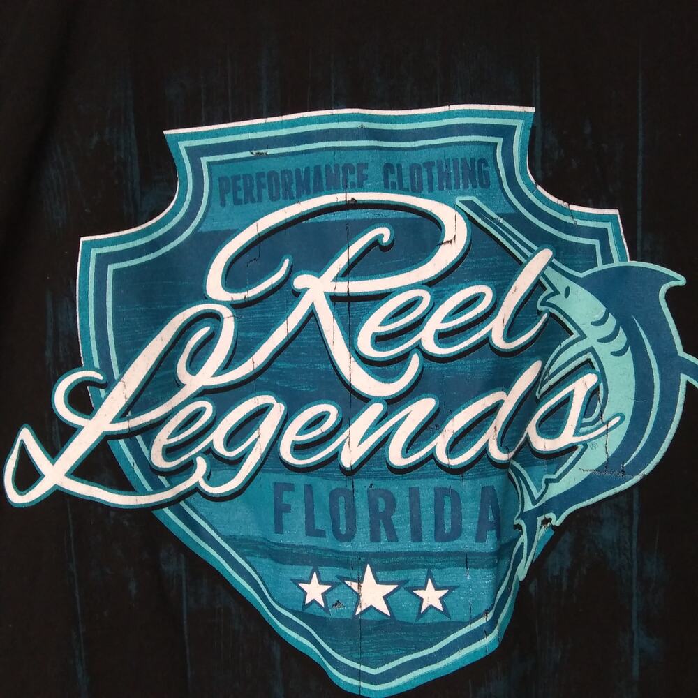 REEL LEGENDS T-Shirt Tank Top Black SZ M